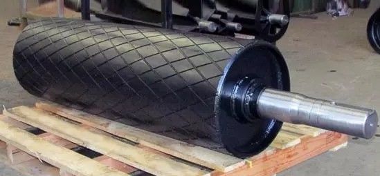 C45 Shaft S235JR Tube Rubber Lagging Conveyor Bend Pulley